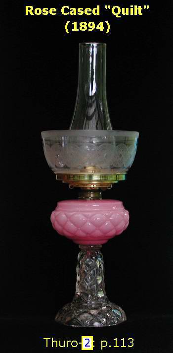 ROSE QUILT  oil lamp