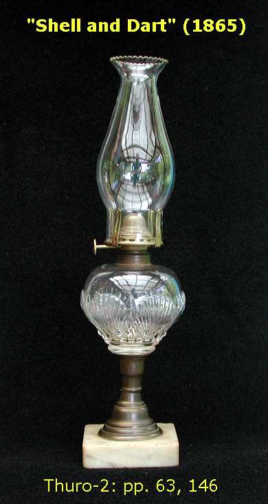 Dart and Shell composite oil lamp