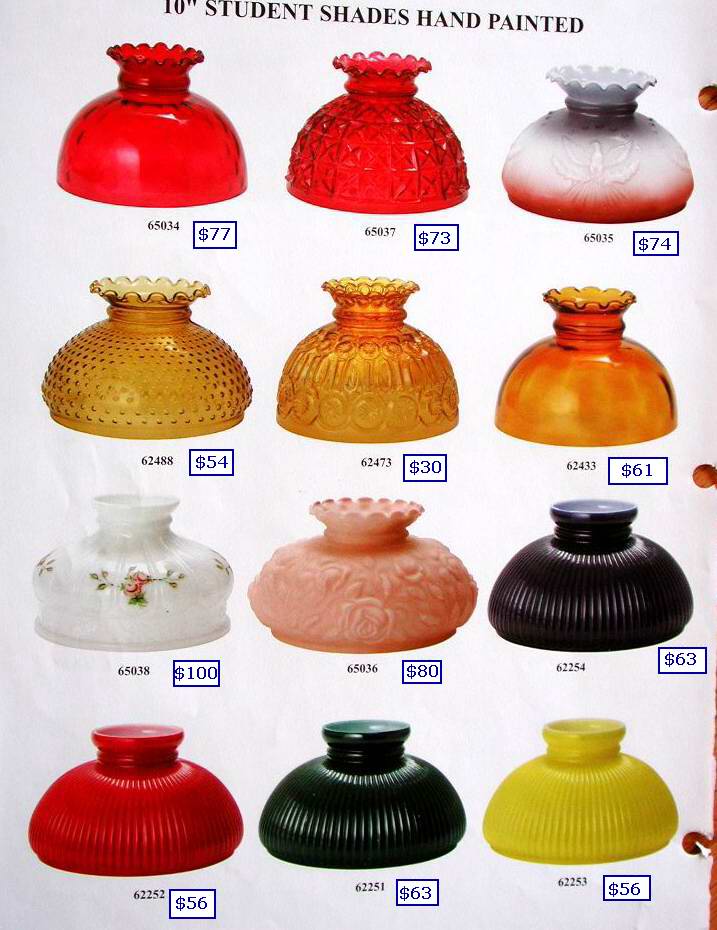 oil lamp glass student shades