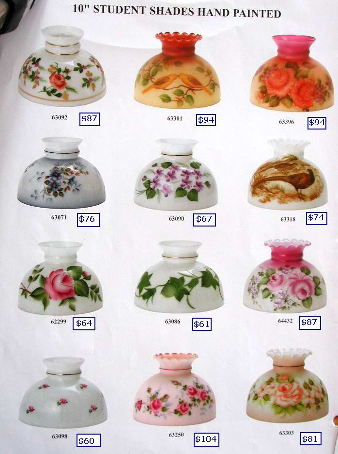oil lamp glass student shades