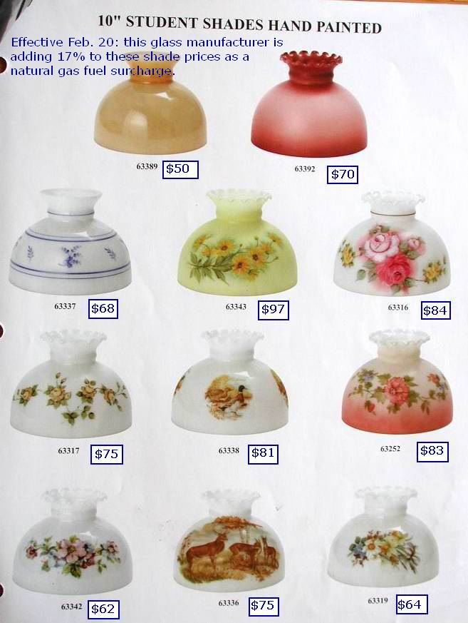 oil lamp glass student shades
