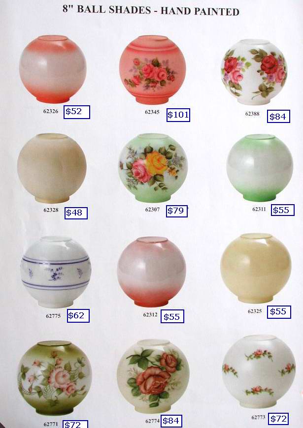 oil lamp glass ball shades