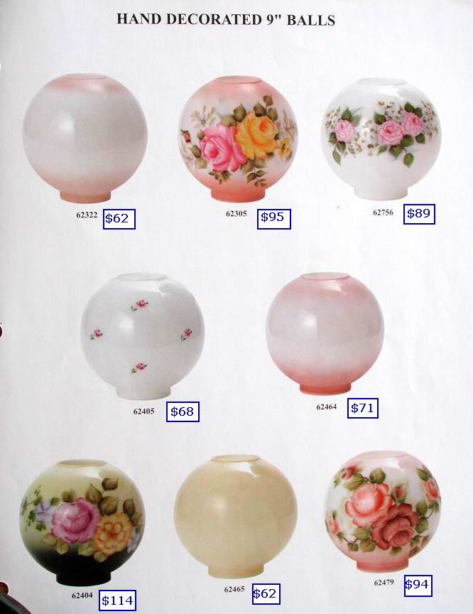 oil lamp glass ball shades