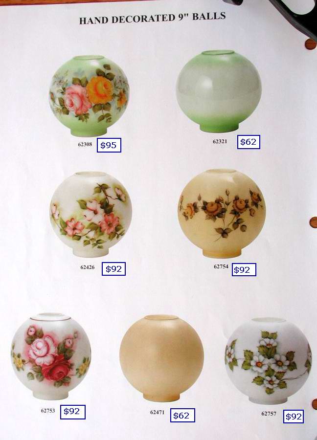 oil lamp glass ball shades