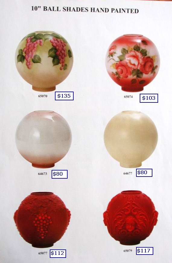 oil lamp glass ball shades