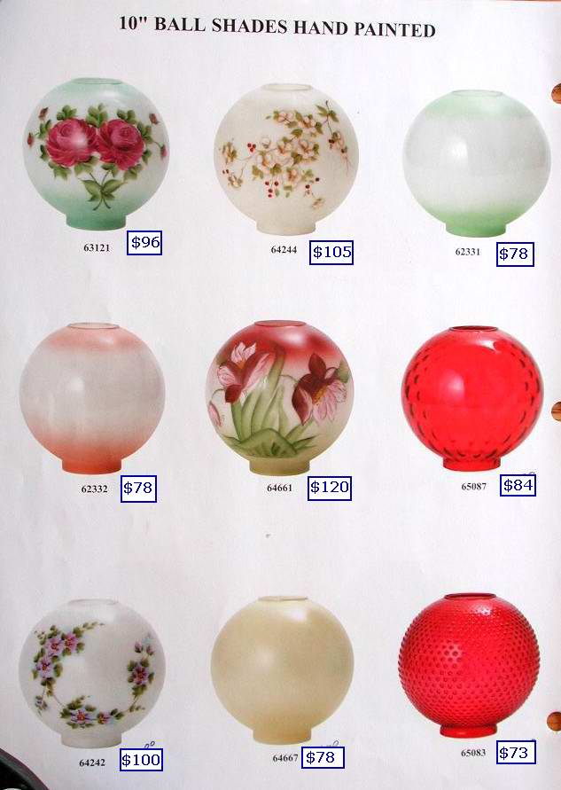 oil lamp glass ball shades