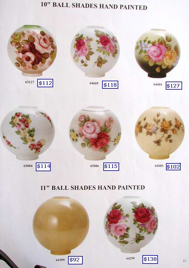 oil lamp glass ball shades