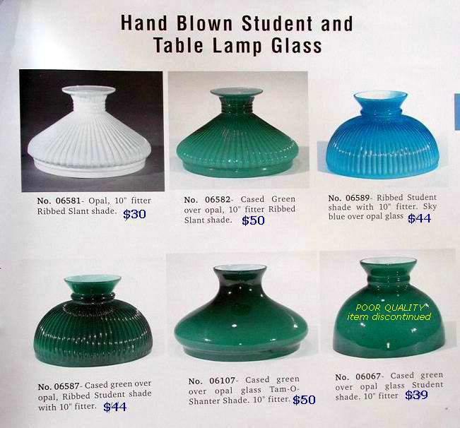 oil lamp glass student shades