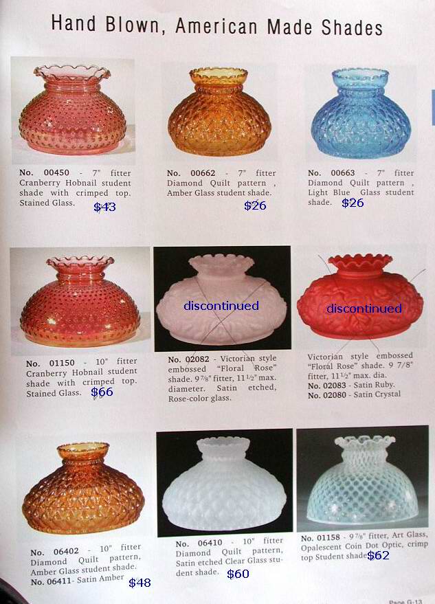 oil lamp glass student shades