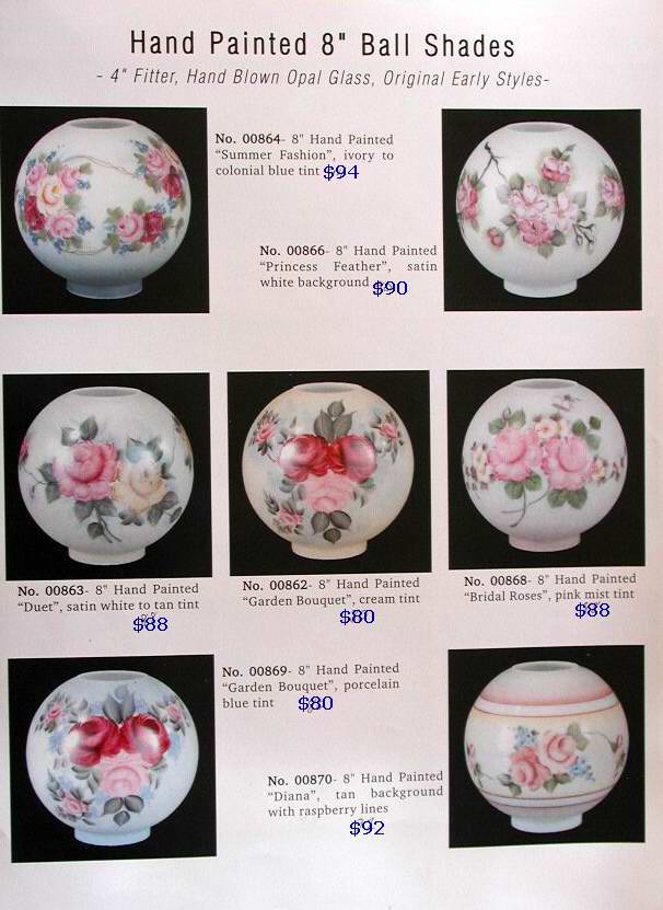 oil lamp glass ball shades