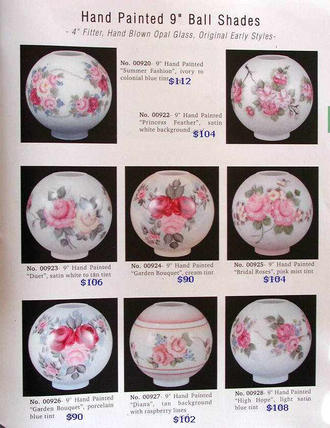 oil lamp glass ball shades