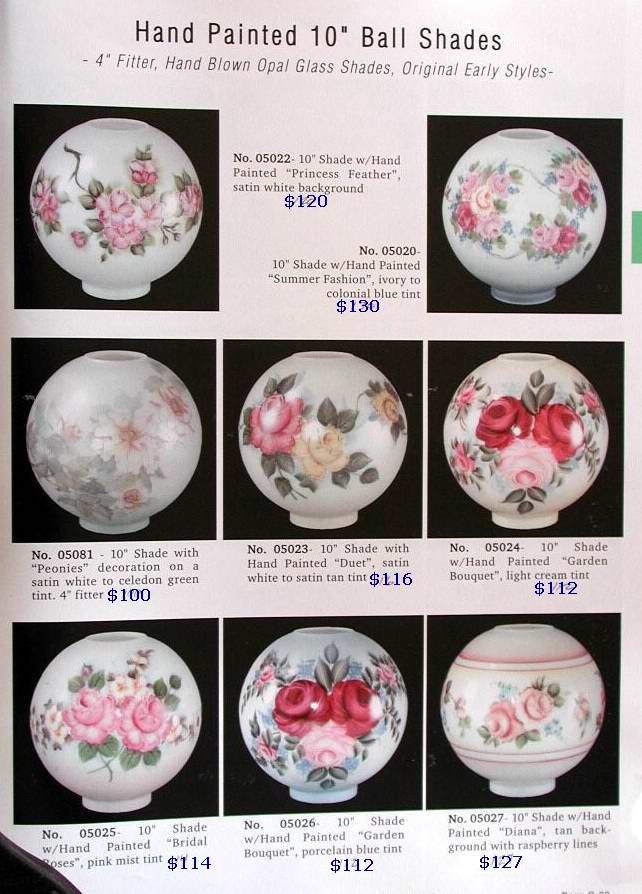 oil lamp glass ball shades