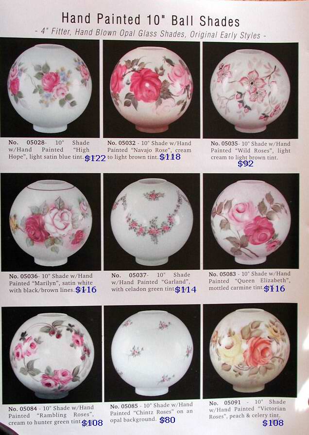 oil lamp glass ball shades