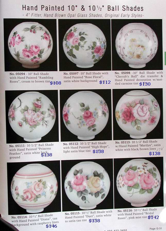 oil lamp glass ball shades