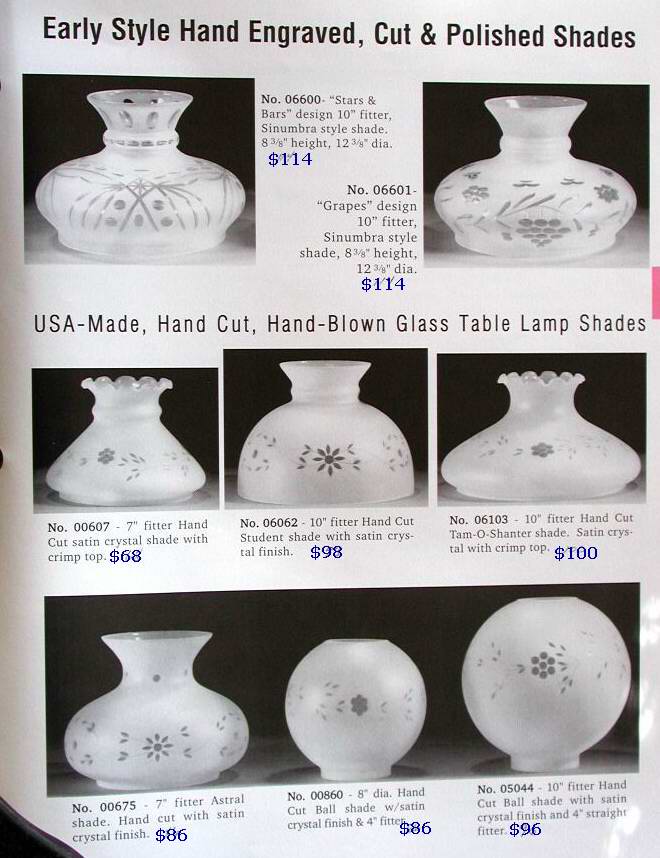 oil lamp cut glass shades