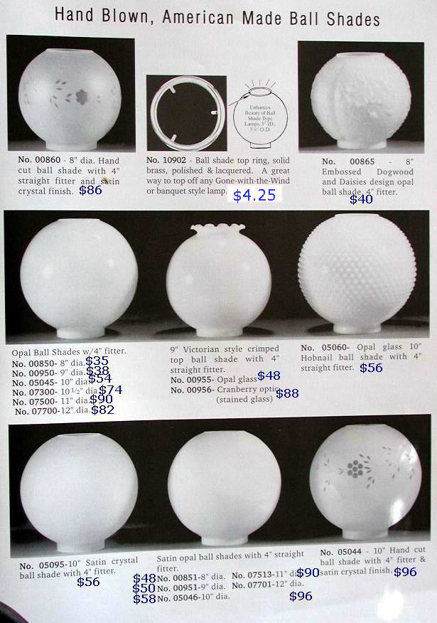 oil lamp glass ball shades