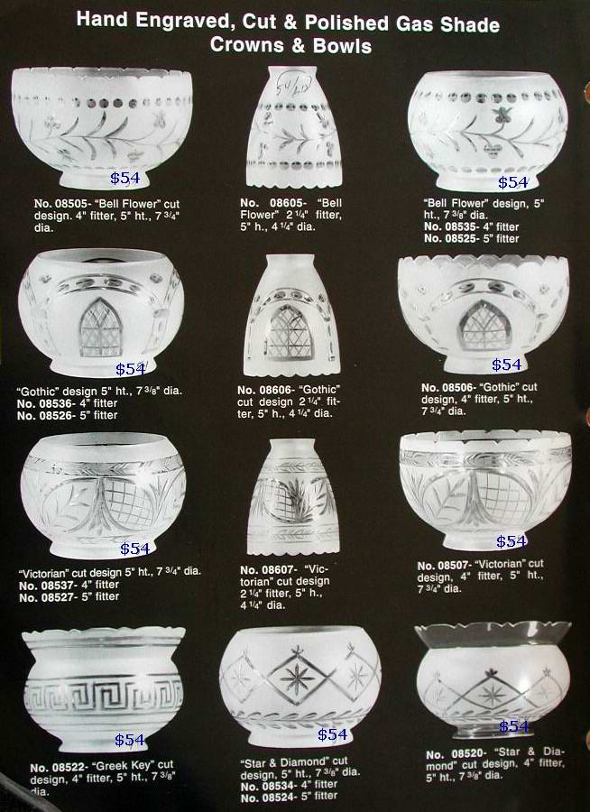 oil lamp cut glass shades